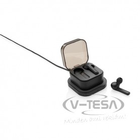TWS fülhallgató vezeték nélküli töltős tartóval
